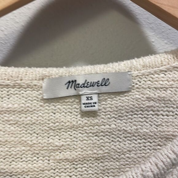 Madewell woman’s cream and red short sleeve sweater - Picture 5 of 13